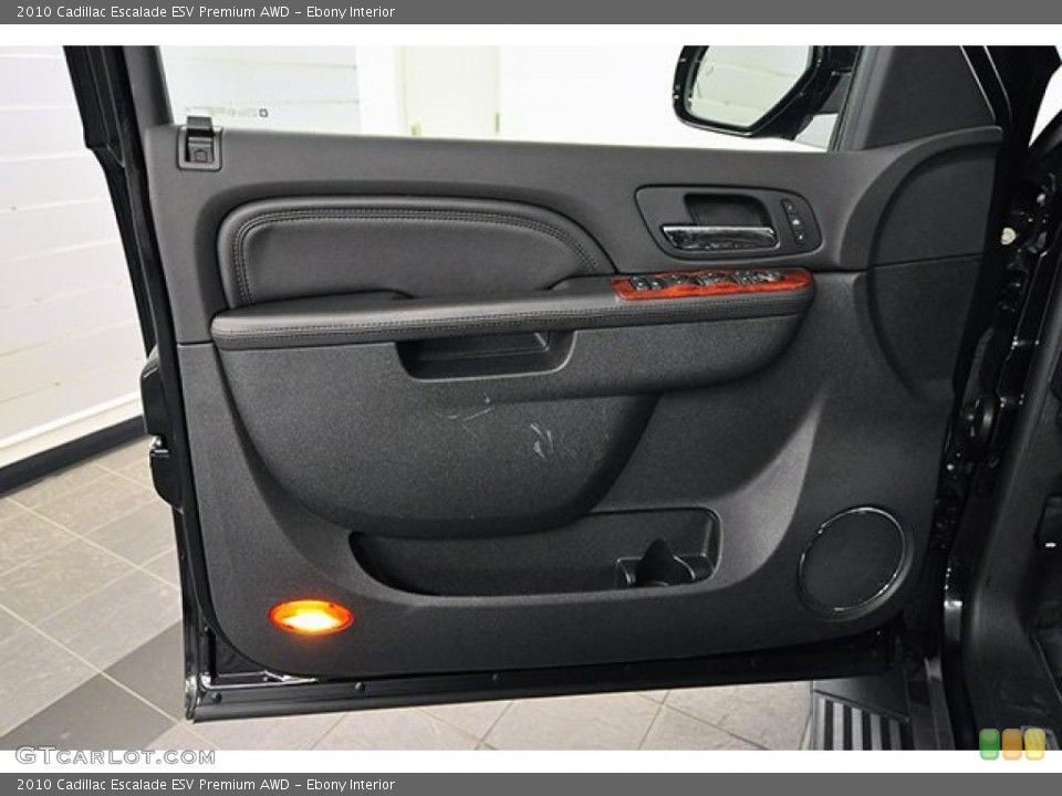 Ebony Interior Door Panel for the 2010 Cadillac Escalade ESV Premium AWD #43958426