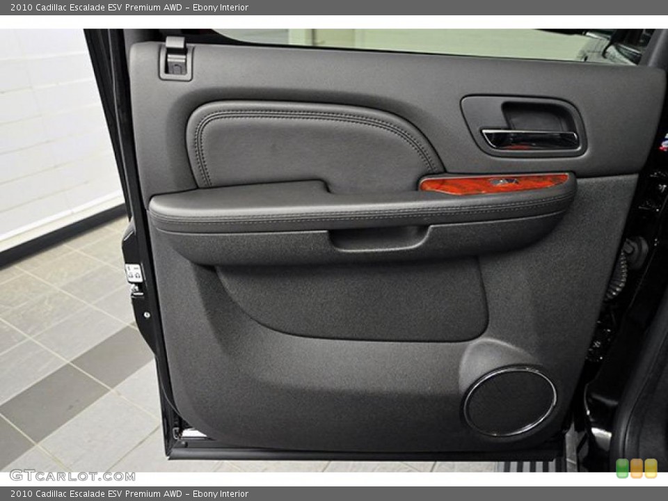 Ebony Interior Door Panel for the 2010 Cadillac Escalade ESV Premium AWD #43958458