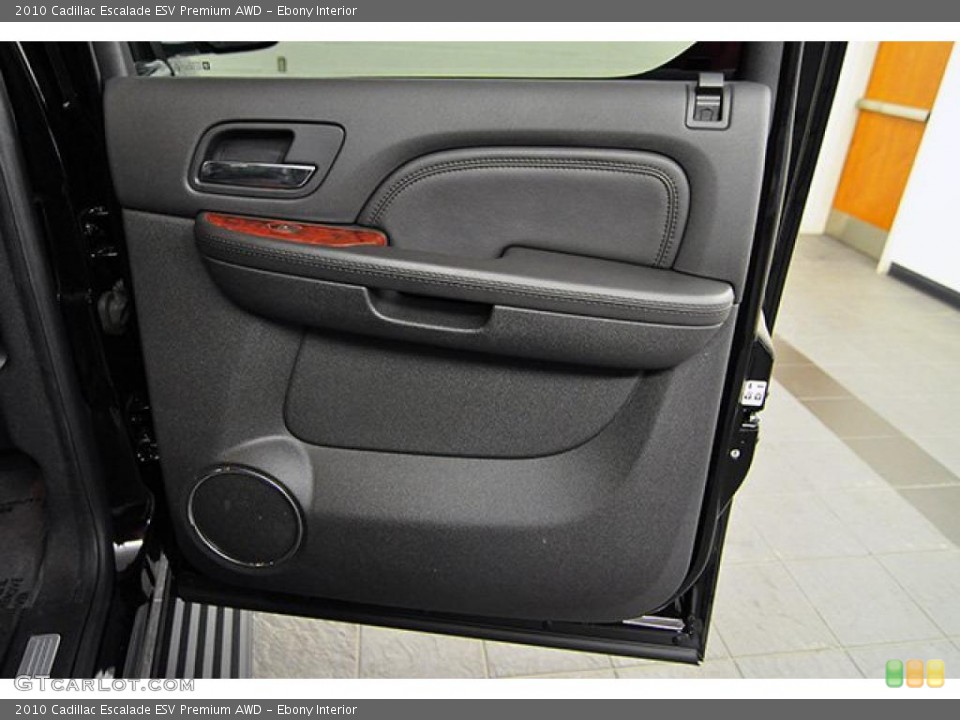 Ebony Interior Door Panel for the 2010 Cadillac Escalade ESV Premium AWD #43958538
