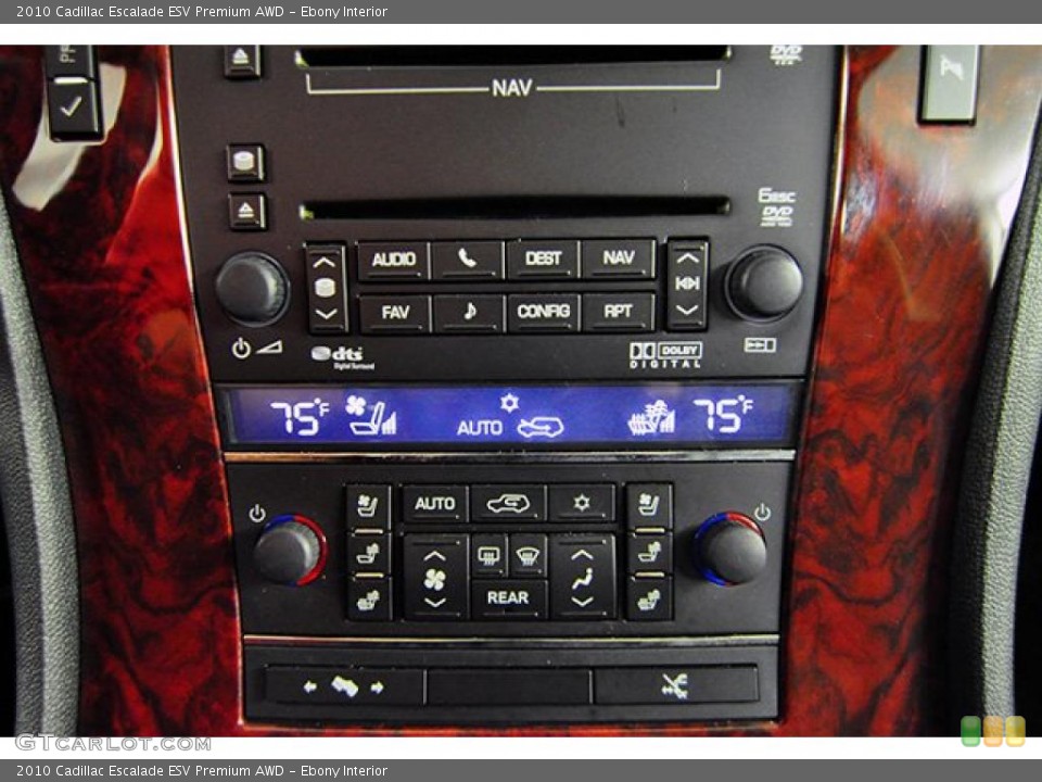 Ebony Interior Controls for the 2010 Cadillac Escalade ESV Premium AWD #43958794