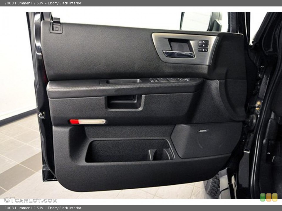 Ebony Black Interior Door Panel for the 2008 Hummer H2 SUV #43960626
