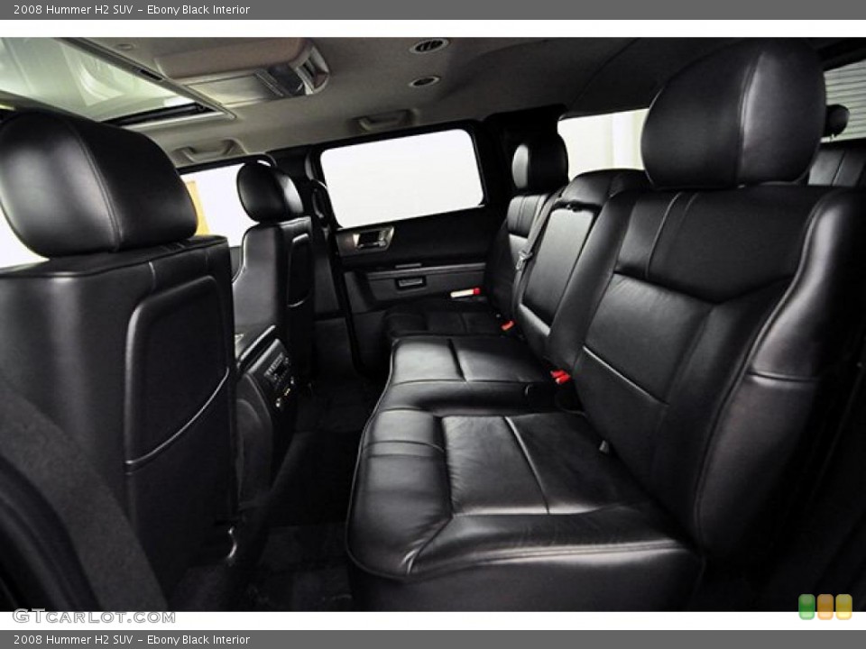 Ebony Black Interior Photo for the 2008 Hummer H2 SUV #43960636