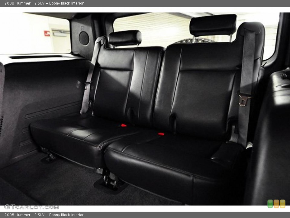 Ebony Black Interior Photo for the 2008 Hummer H2 SUV #43960660