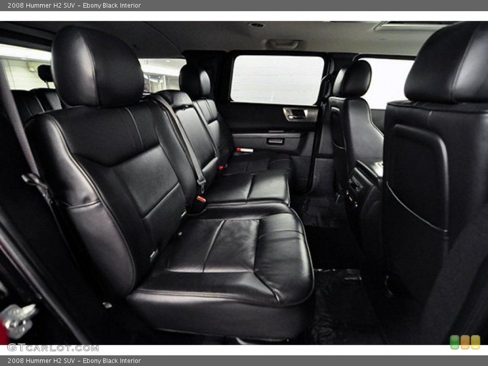 Ebony Black Interior Photo for the 2008 Hummer H2 SUV #43960692