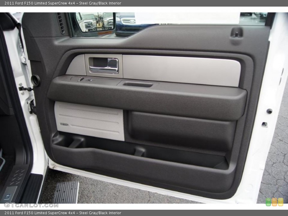 Steel Gray/Black Interior Door Panel for the 2011 Ford F150 Limited SuperCrew 4x4 #43965860