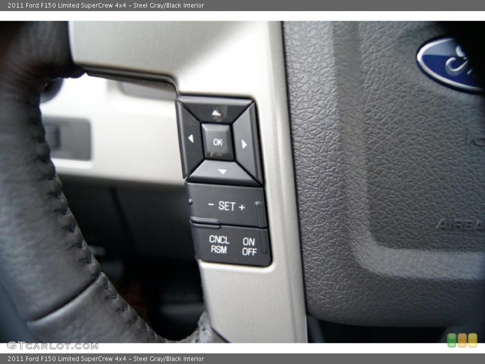 Steel Gray/Black Interior Controls for the 2011 Ford F150 Limited SuperCrew 4x4 #43966108