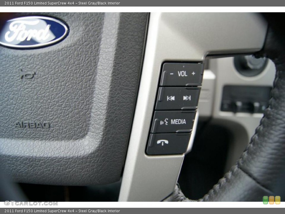 Steel Gray/Black Interior Controls for the 2011 Ford F150 Limited SuperCrew 4x4 #43966120