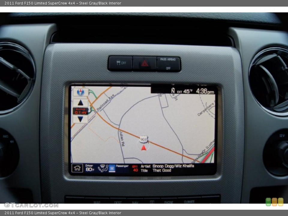 Steel Gray/Black Interior Navigation for the 2011 Ford F150 Limited SuperCrew 4x4 #43966168
