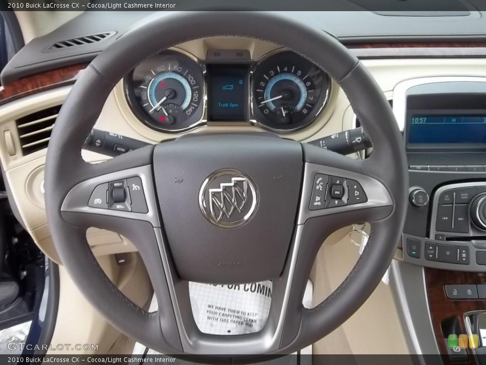 Cocoa/Light Cashmere Interior Gauges for the 2010 Buick LaCrosse CX #43987780