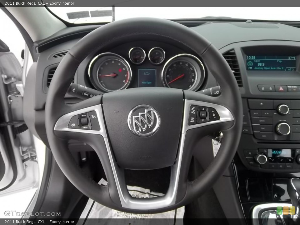 Ebony Interior Steering Wheel for the 2011 Buick Regal CXL #43988940