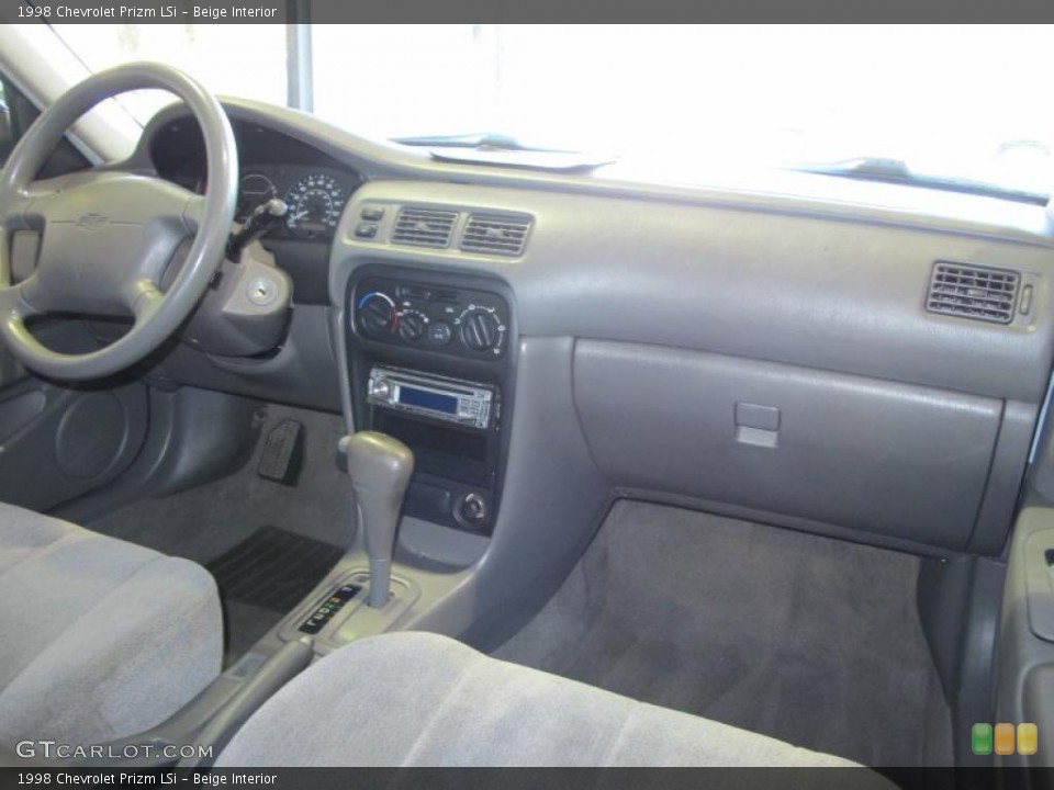 Beige Interior Dashboard for the 1998 Chevrolet Prizm LSi #44005179