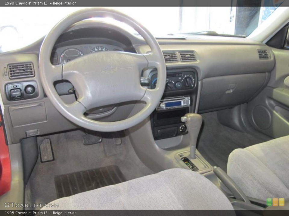 Beige Interior Prime Interior for the 1998 Chevrolet Prizm LSi #44005203