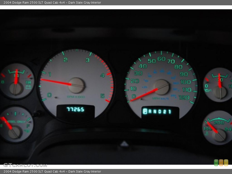 Dark Slate Gray Interior Gauges for the 2004 Dodge Ram 2500 SLT Quad Cab 4x4 #44021568