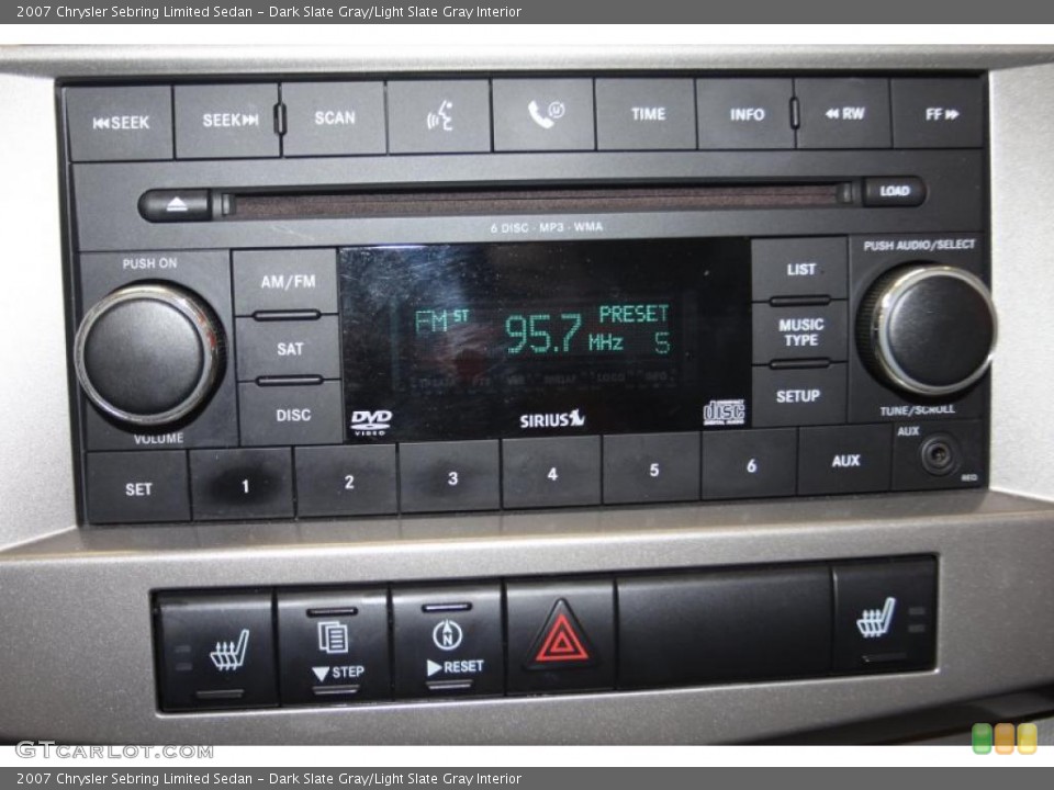 Dark Slate Gray/Light Slate Gray Interior Controls for the 2007 Chrysler Sebring Limited Sedan #44043744