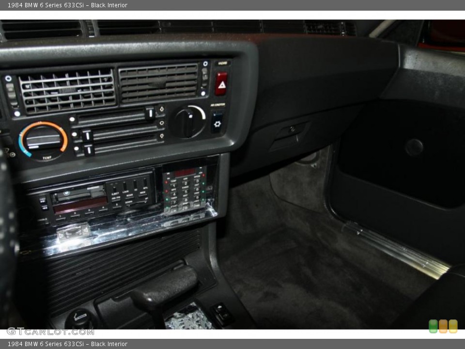 Black Interior Controls for the 1984 BMW 6 Series 633CSi #44047760