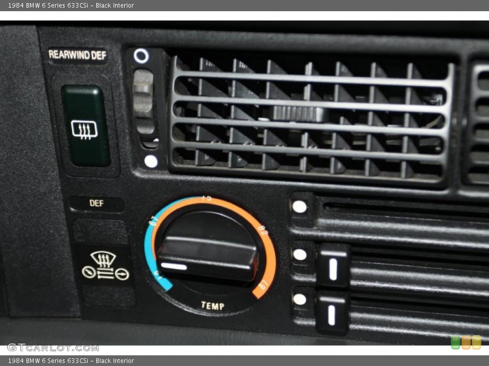Black Interior Controls for the 1984 BMW 6 Series 633CSi #44047832
