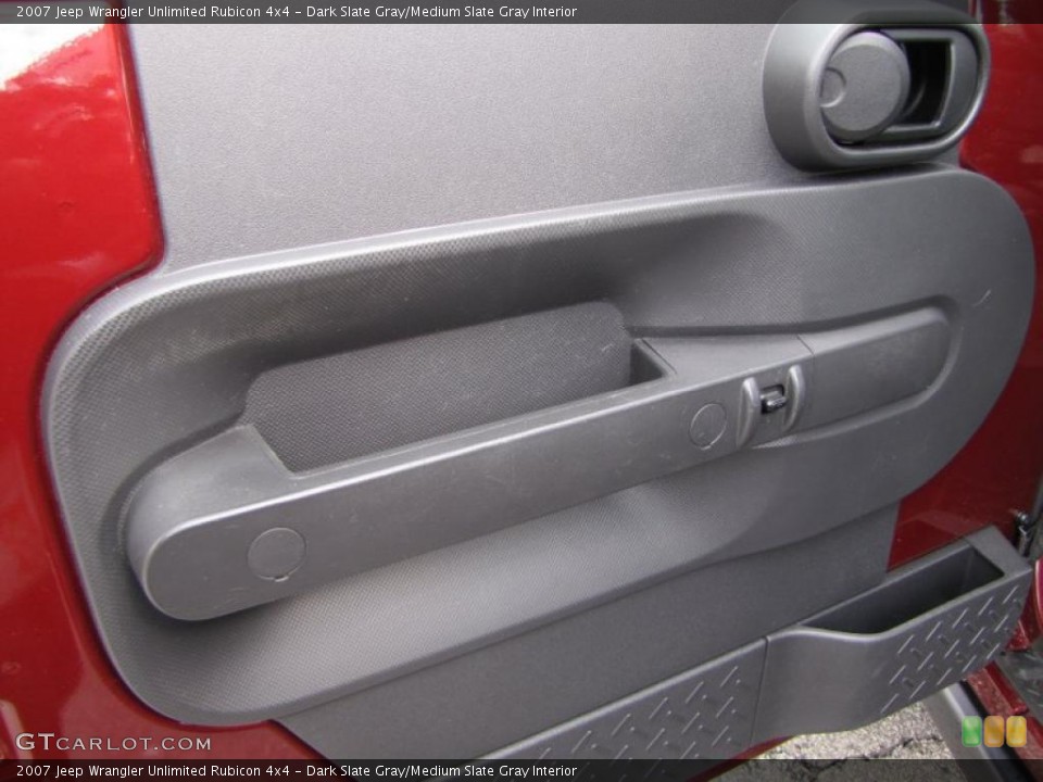 Dark Slate Gray/Medium Slate Gray Interior Door Panel for the 2007 Jeep Wrangler Unlimited Rubicon 4x4 #44056040