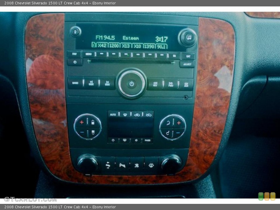 Ebony Interior Controls for the 2008 Chevrolet Silverado 1500 LT Crew Cab 4x4 #44056565