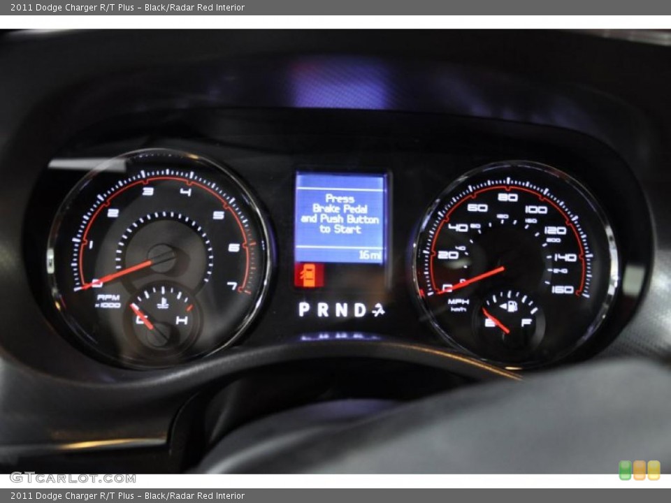 Black/Radar Red Interior Gauges for the 2011 Dodge Charger R/T Plus #44066971