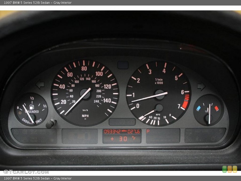 Gray Interior Gauges for the 1997 BMW 5 Series 528i Sedan #44079550
