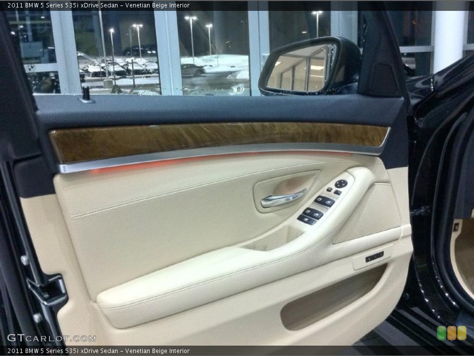 Venetian Beige Interior Door Panel for the 2011 BMW 5 Series 535i xDrive Sedan #44083250