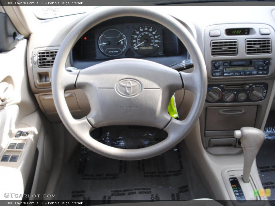 Pebble Beige Interior Steering Wheel for the 2000 Toyota Corolla CE #44089530