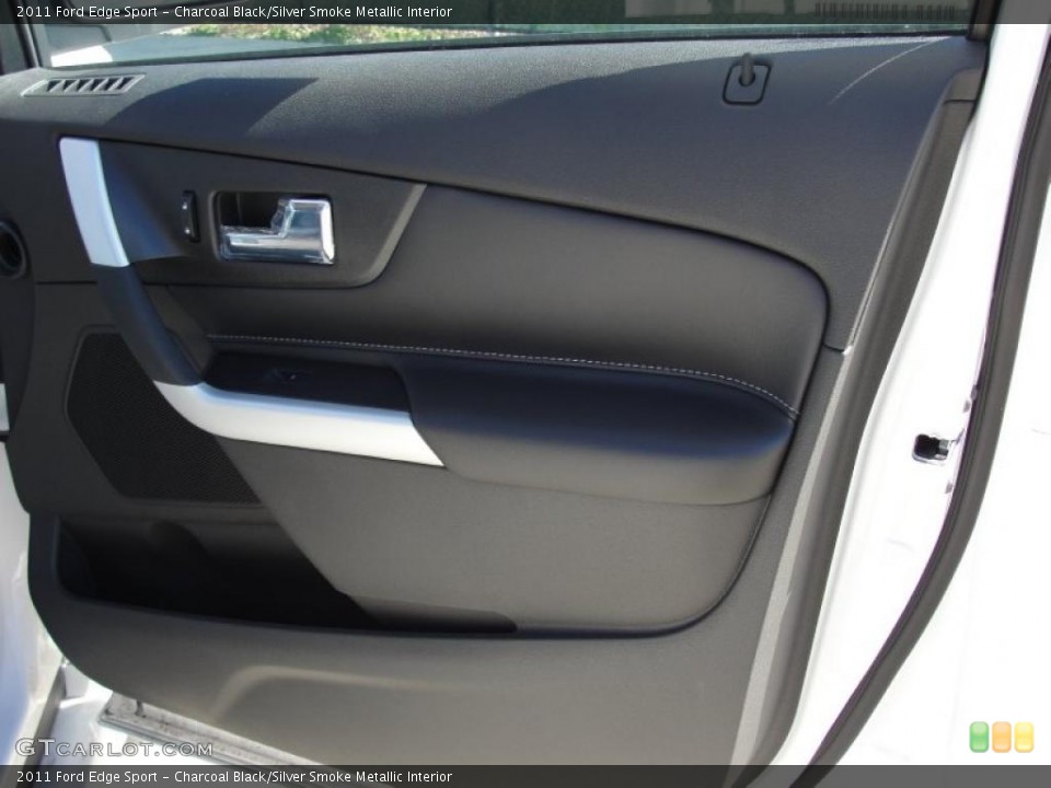 Charcoal Black/Silver Smoke Metallic Interior Door Panel for the 2011 Ford Edge Sport #44090480