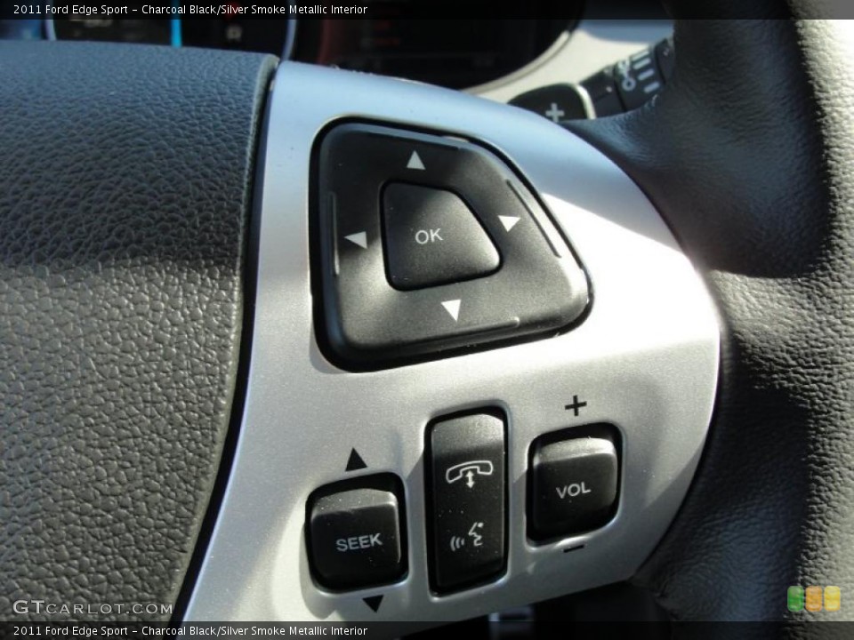 Charcoal Black/Silver Smoke Metallic Interior Controls for the 2011 Ford Edge Sport #44090776