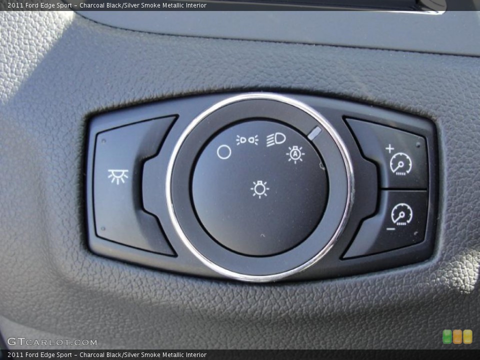 Charcoal Black/Silver Smoke Metallic Interior Controls for the 2011 Ford Edge Sport #44090810