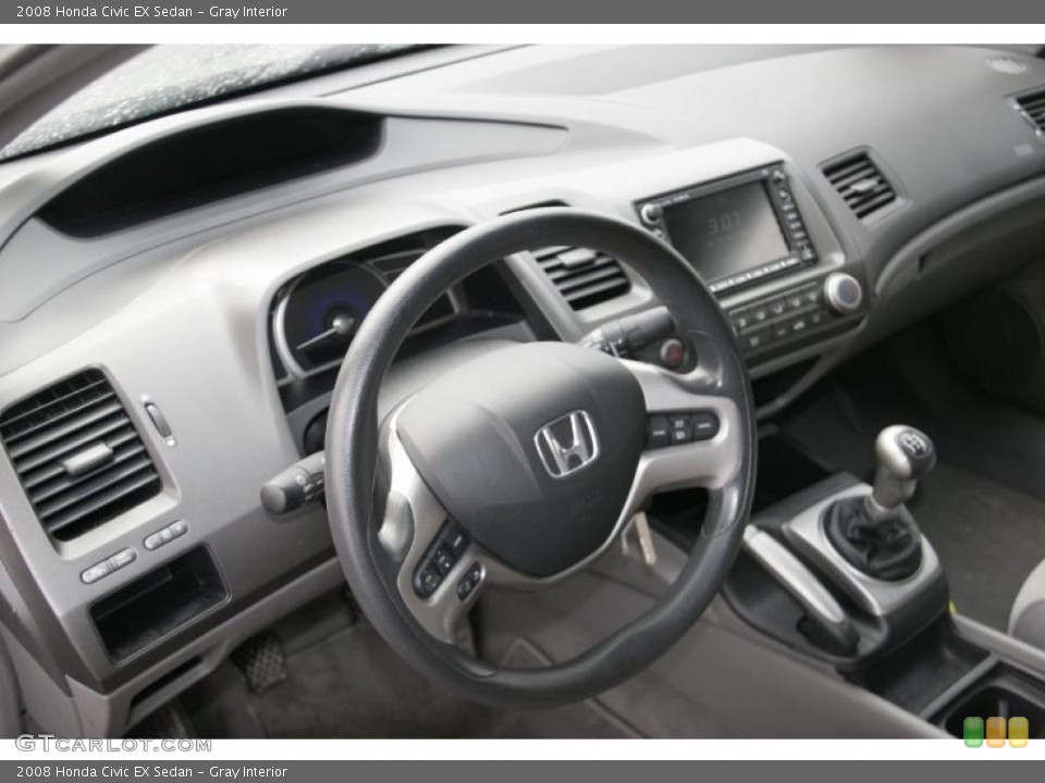 Gray Interior Dashboard for the 2008 Honda Civic EX Sedan #44097604