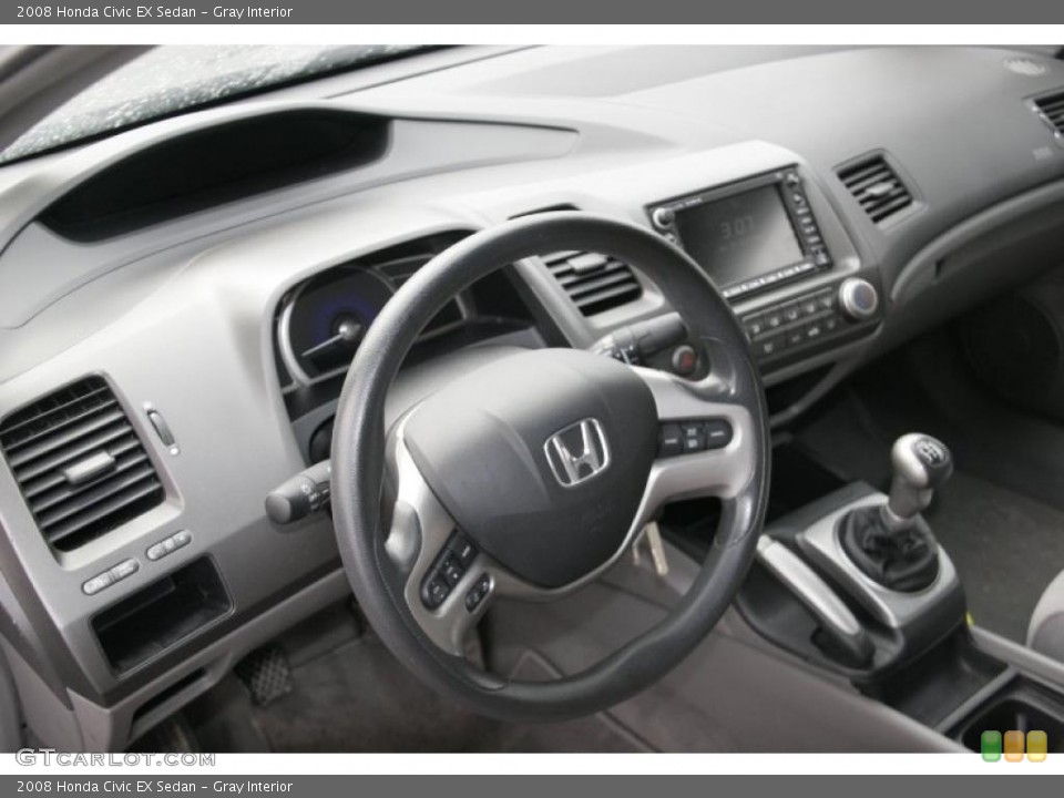 Gray Interior Dashboard for the 2008 Honda Civic EX Sedan #44097604