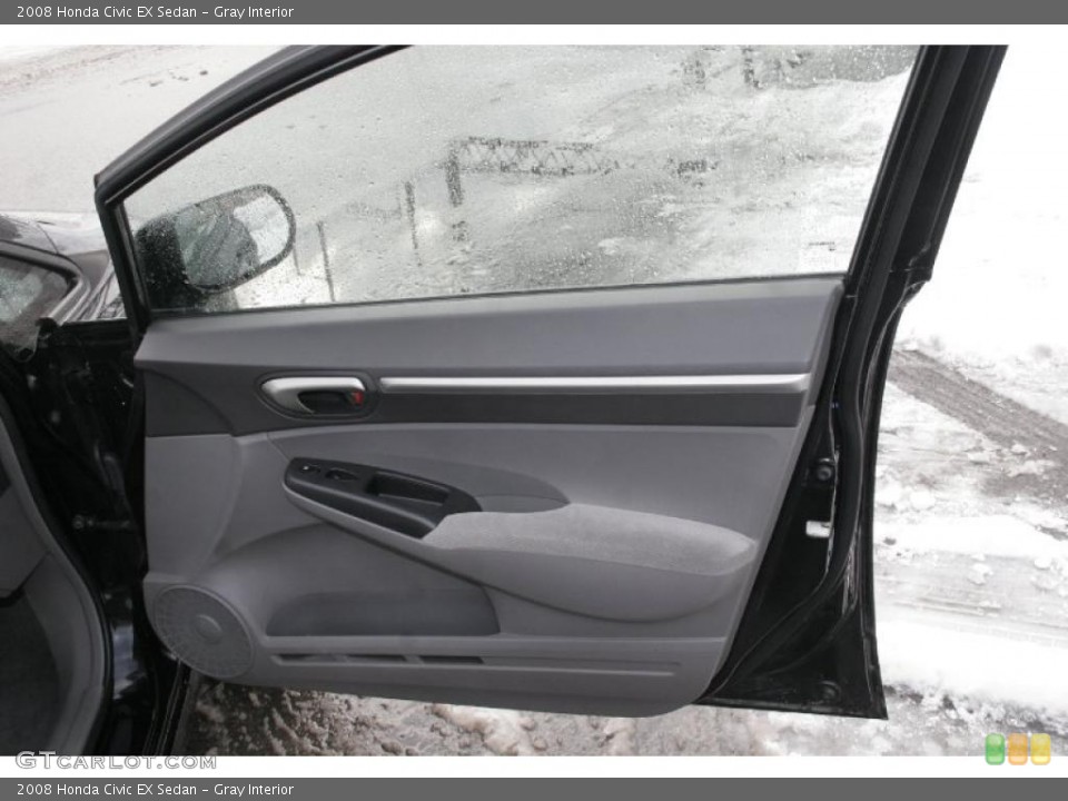 Gray Interior Door Panel for the 2008 Honda Civic EX Sedan #44097676