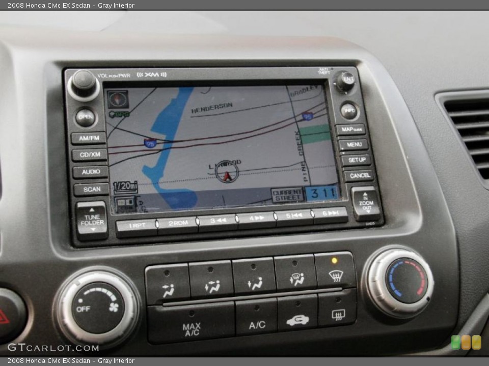 Gray Interior Navigation for the 2008 Honda Civic EX Sedan #44097776