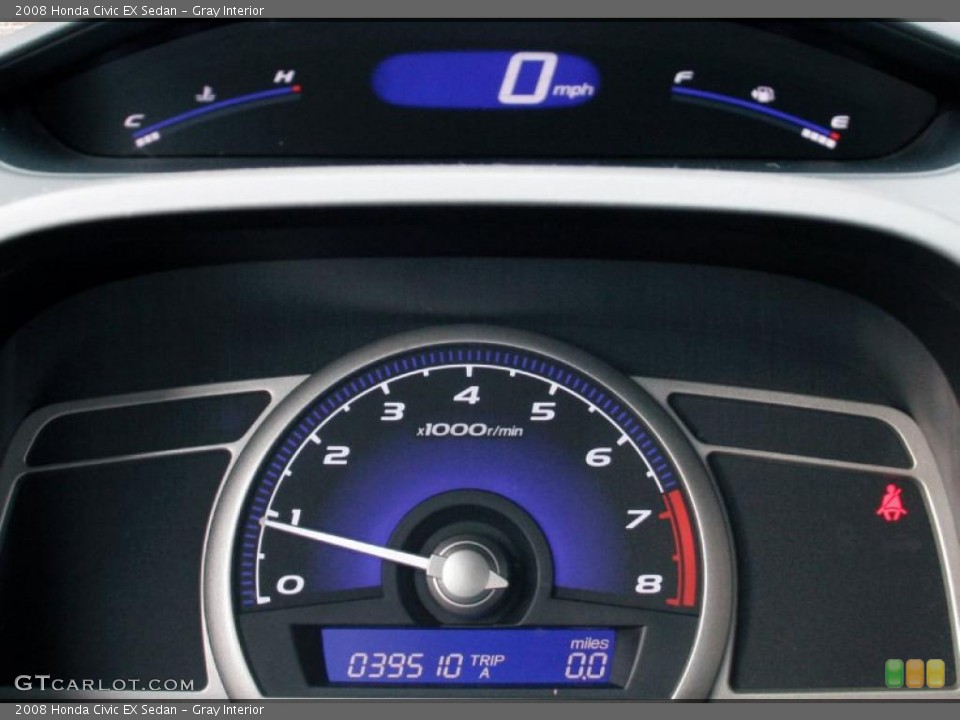 Gray Interior Gauges for the 2008 Honda Civic EX Sedan #44097804