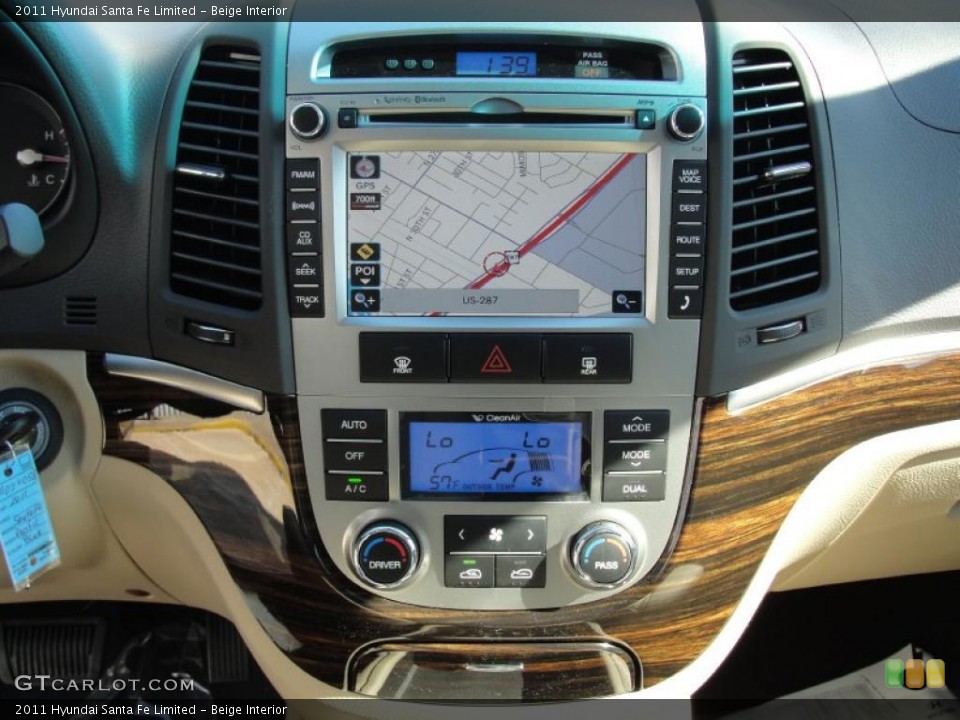 Beige Interior Controls for the 2011 Hyundai Santa Fe Limited #44100260