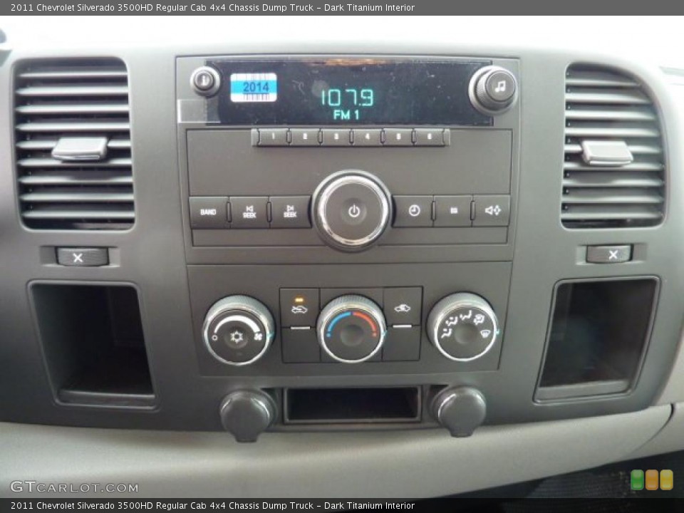 Dark Titanium Interior Controls for the 2011 Chevrolet Silverado 3500HD Regular Cab 4x4 Chassis Dump Truck #44104914