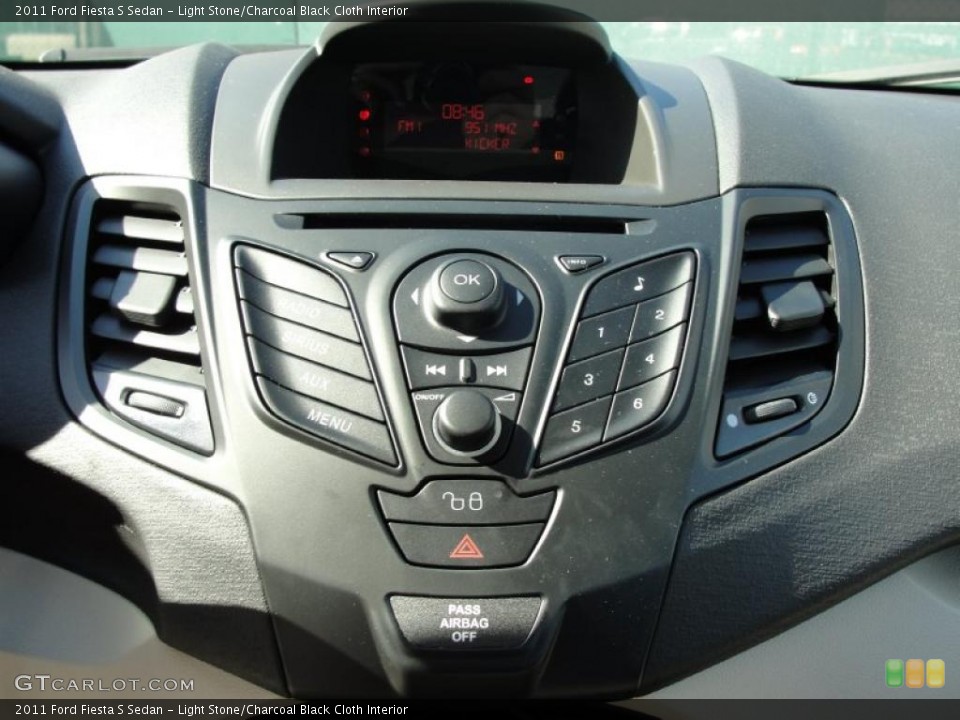 Light Stone/Charcoal Black Cloth Interior Controls for the 2011 Ford Fiesta S Sedan #44106233