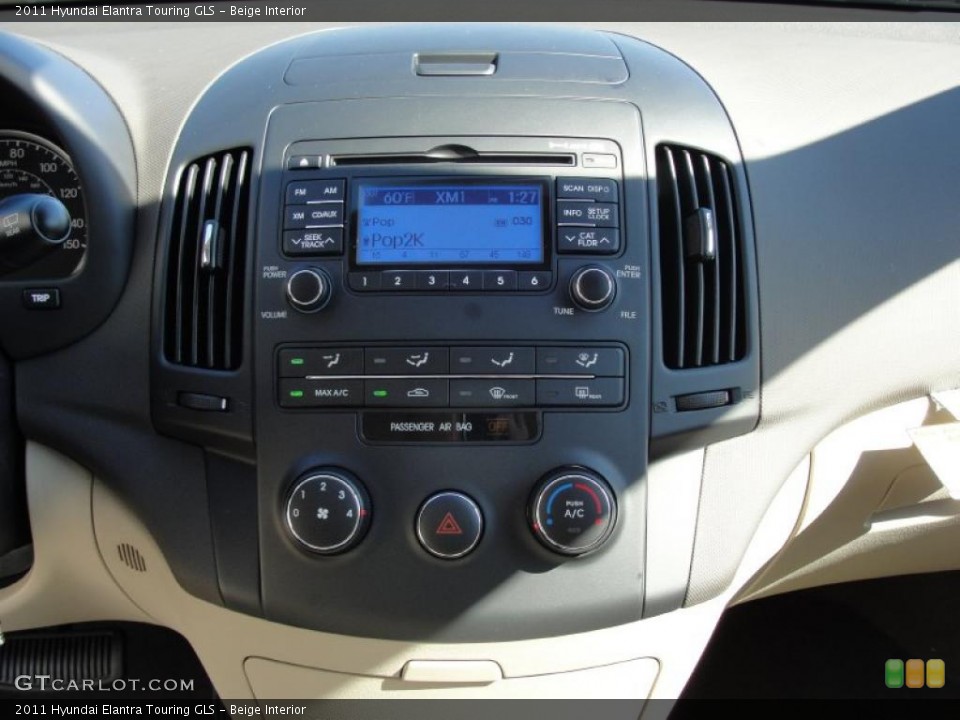 Beige Interior Controls for the 2011 Hyundai Elantra Touring GLS #44108606