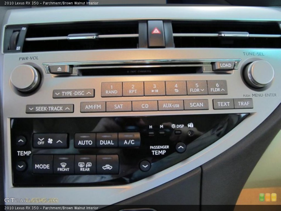 Parchment/Brown Walnut Interior Controls for the 2010 Lexus RX 350 #44109322