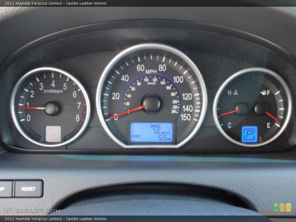 Saddle Leather Interior Gauges for the 2011 Hyundai Veracruz Limited #44109970