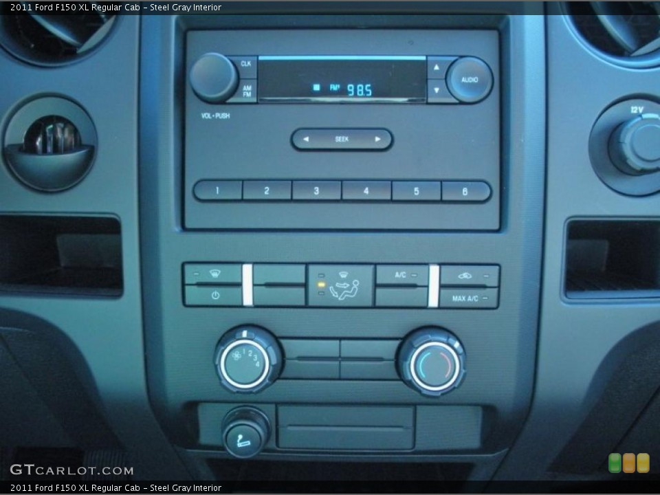 Steel Gray Interior Controls for the 2011 Ford F150 XL Regular Cab #44111650