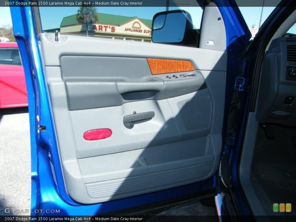 Medium Slate Gray Interior Door Panel for the 2007 Dodge Ram 1500 Laramie Mega Cab 4x4 #44117590