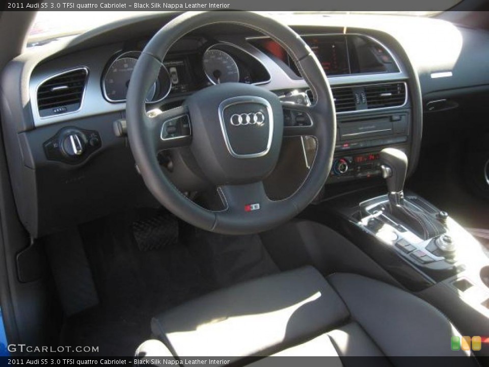 Black Silk Nappa Leather Interior Dashboard for the 2011 Audi S5 3.0 TFSI quattro Cabriolet #44122046