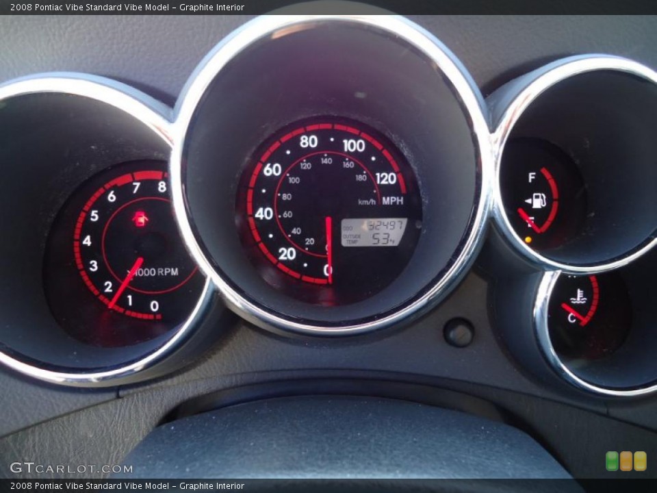Graphite Interior Gauges for the 2008 Pontiac Vibe  #44122406