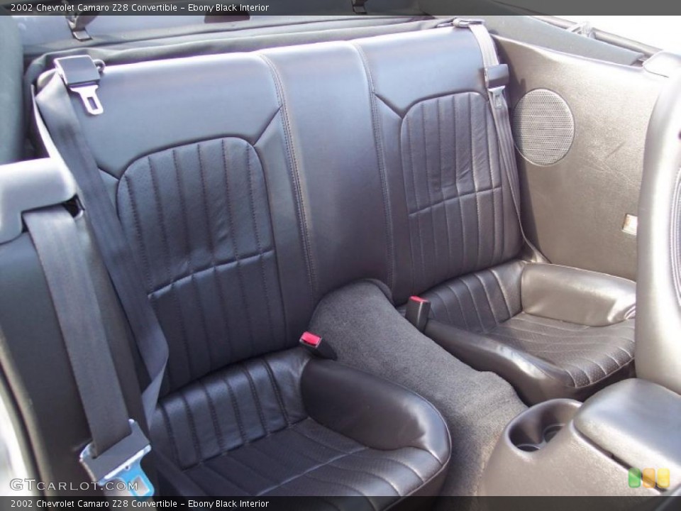 Ebony Black Interior Photo for the 2002 Chevrolet Camaro Z28 Convertible #44125753