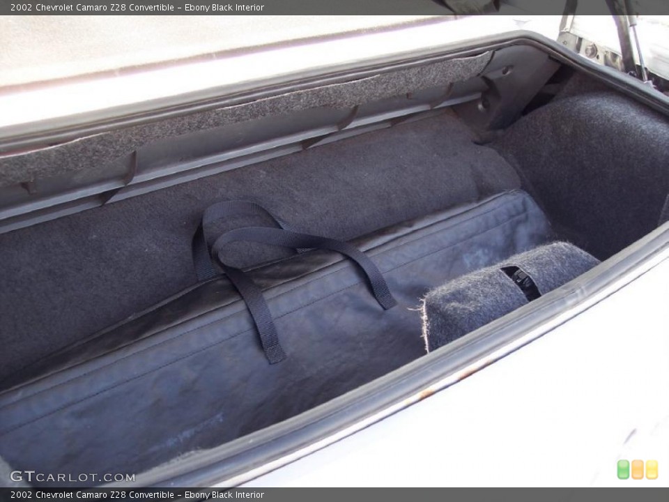 Ebony Black Interior Trunk for the 2002 Chevrolet Camaro Z28 Convertible #44126182