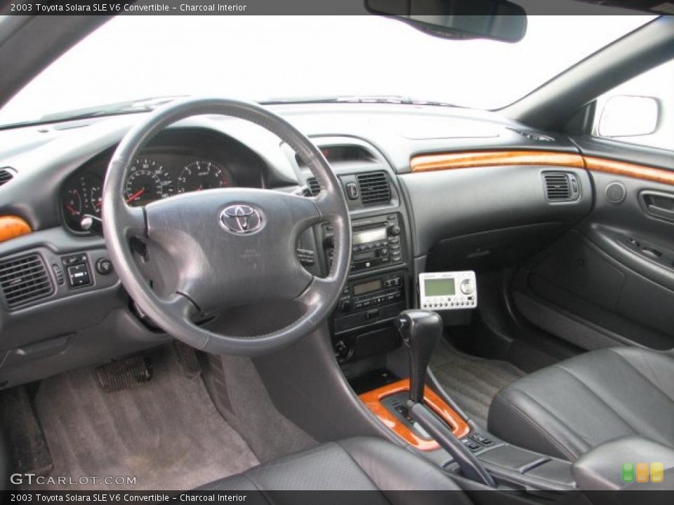 Charcoal Interior Prime Interior for the 2003 Toyota Solara SLE V6 Convertible #44128338