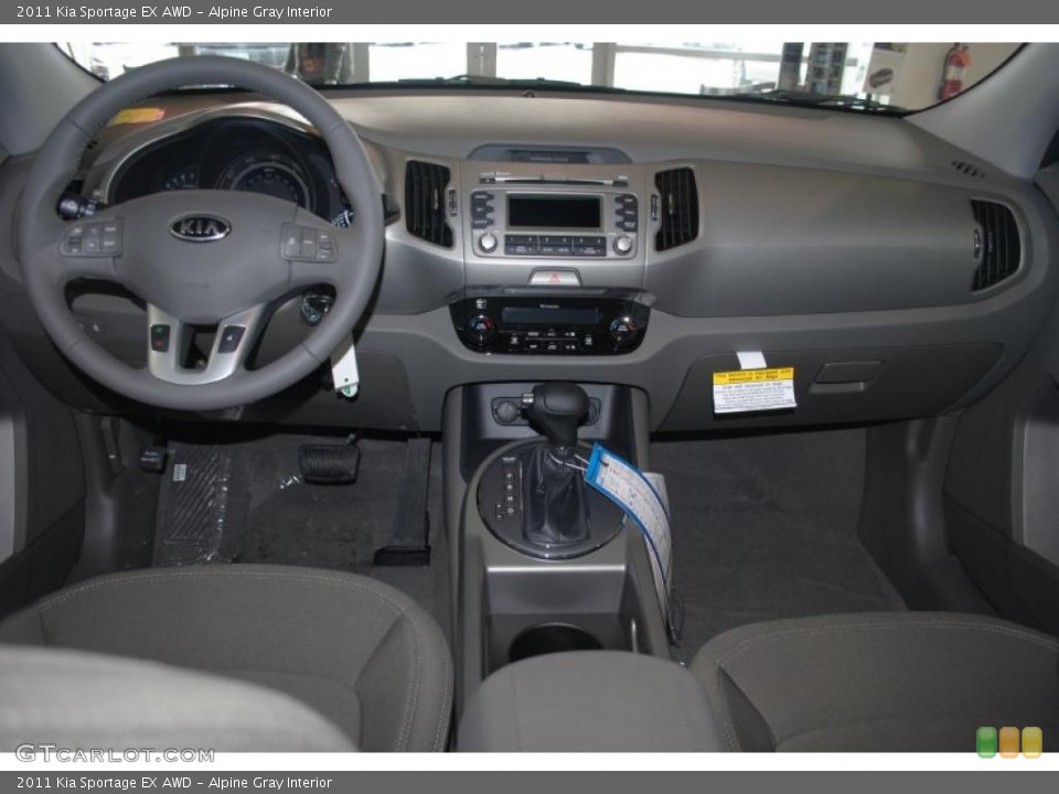 Alpine Gray Interior Dashboard for the 2011 Kia Sportage EX AWD #44136095