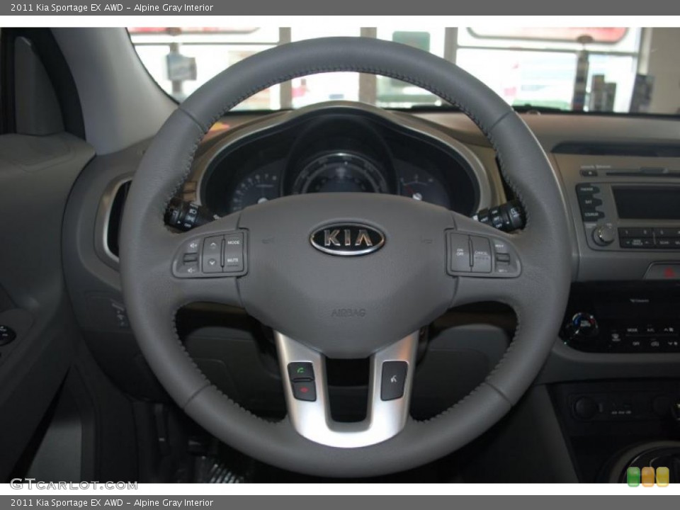 Alpine Gray Interior Steering Wheel for the 2011 Kia Sportage EX AWD #44136282