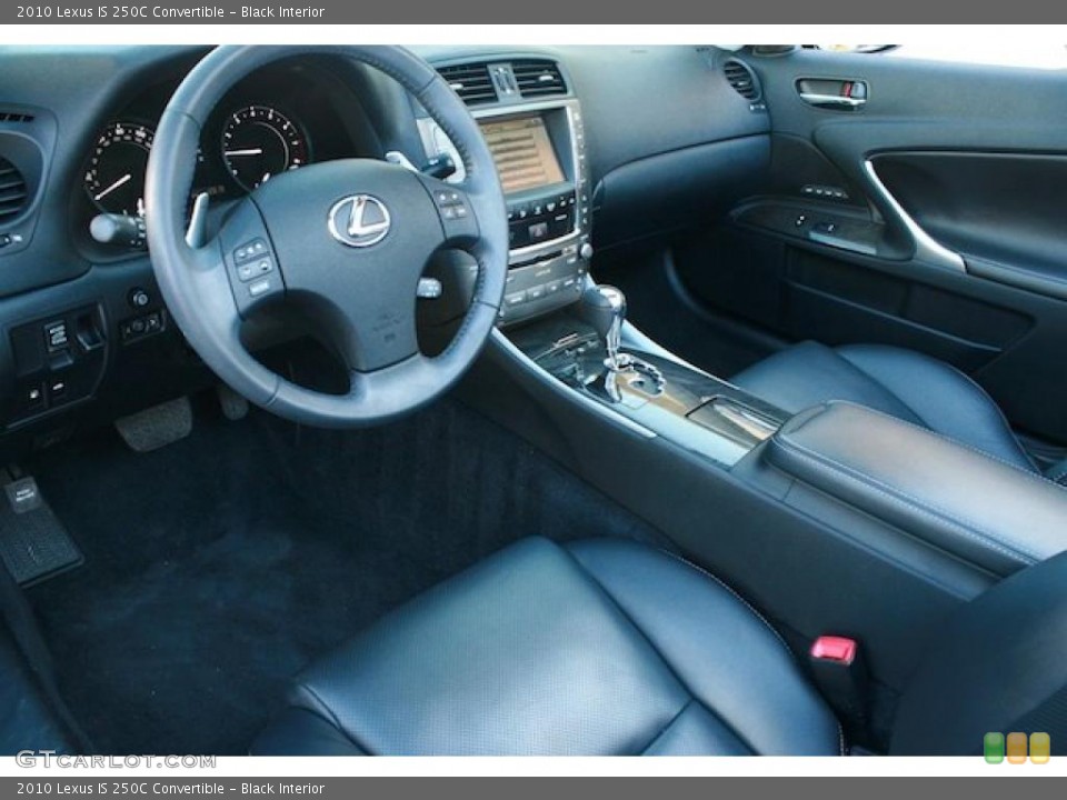 Black Interior Prime Interior for the 2010 Lexus IS 250C Convertible #44137922